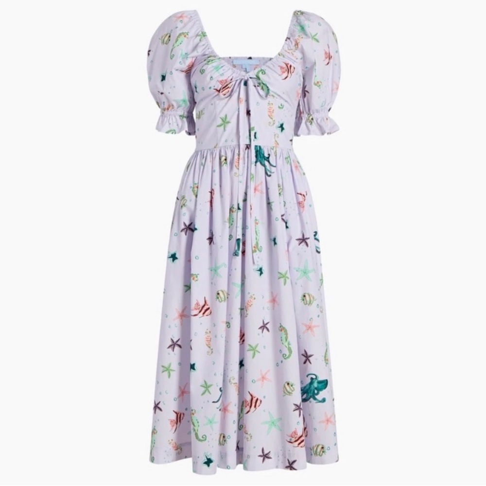 Hill House Ophelia dress, sea creature print, size small, EUC